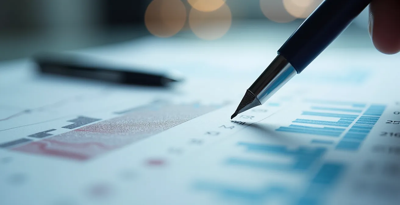 Vue macro de calculs financiers et graphiques d'analyse immobilière